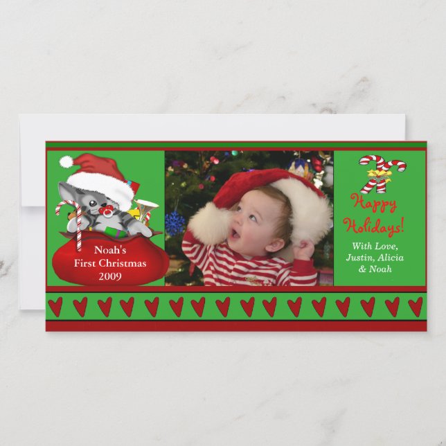 Baby första kort för julfoto (Framsida)