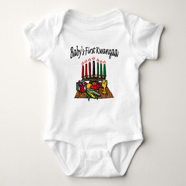 Baby första Kwanzaa T Shirt (Framsida)