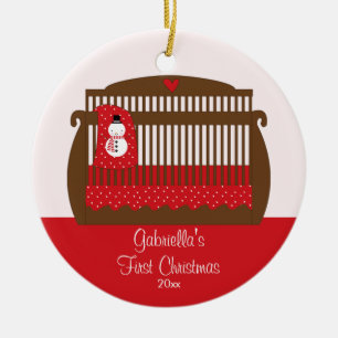 Baby första lathund för jul för julprydnad julgransprydnad keramik