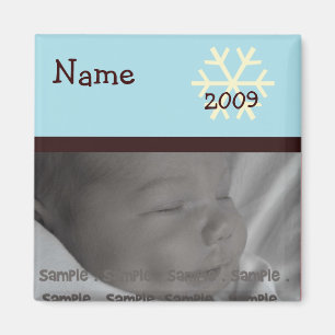 Baby första magnet för julpersonlig