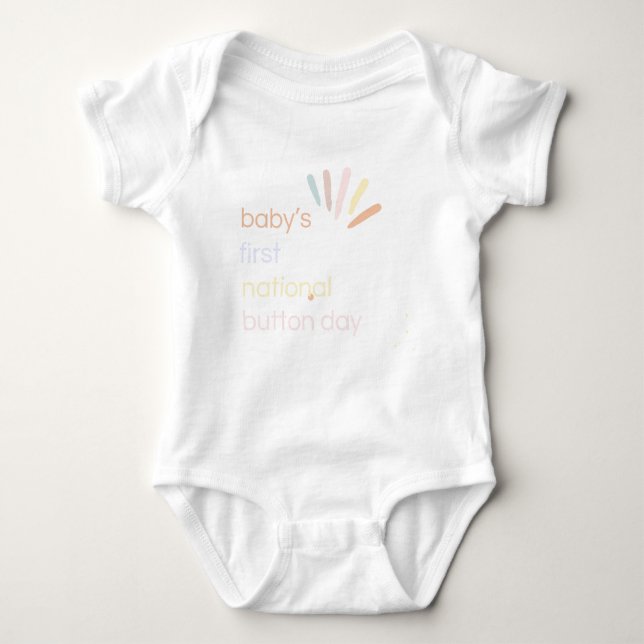Baby första nationaldagsutrustning t shirt (Framsida)