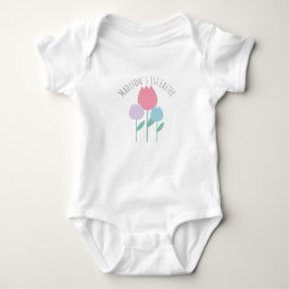 Baby Första Påsk Vår Tulpiner Baby Kroppsoverall T Shirt