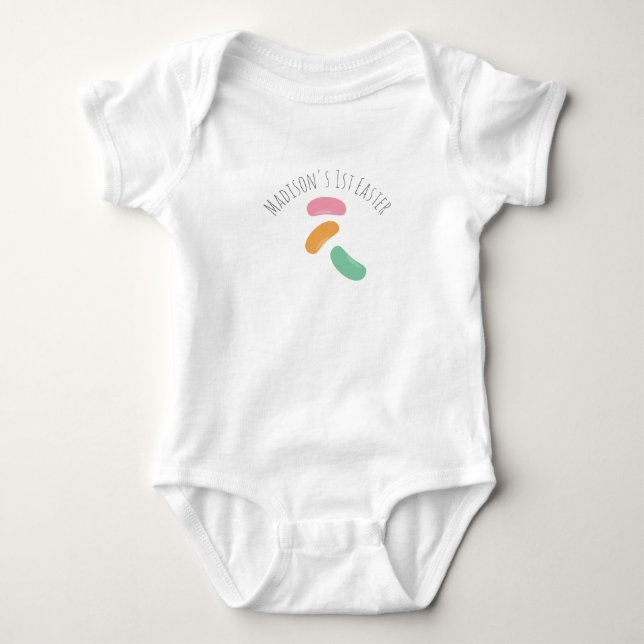Baby Första Påsken Jelly Bean Baby Body T Shirt (Framsida)