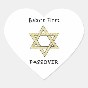 Baby första påskhögtid hjärtformat klistermärke
