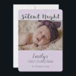 Baby första personlig för julfoto julkort<br><div class="desc">Med så många familjen och vänner som välkomnar bebis detta år (min inklusive egna son), inspirerades jag för att skapa denna design (se andra produkter i denna samling). Byt ut fotomallen med din älskling och redigera den nedanföra texten. Jag har gjort färgen för att vara anpassadet som väl, om du...</div>