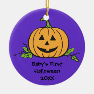 Baby första prydnad för gåva för Halloween Julgransprydnad Keramik