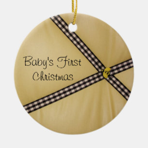 Baby första prydnad för julhumla julgransprydnad keramik