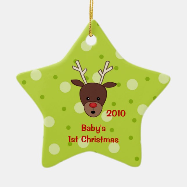 Baby första prydnad för julren julgransprydnad keramik (Framsidan)