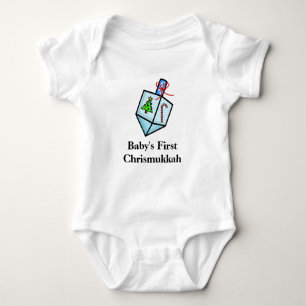 Baby första skjorta för Chrismukkah Dreidel baby Tee Shirt