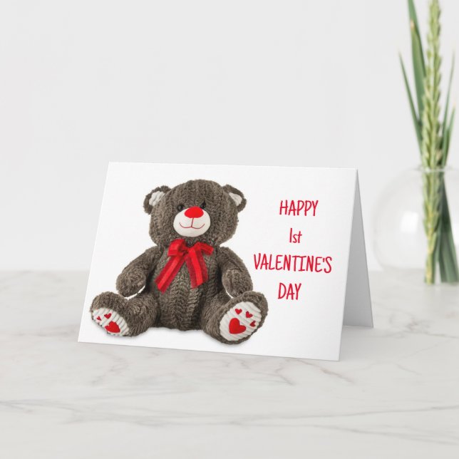 BABY "FÖRSTA VALENTINS DAGS"-HELGDAG HELGKORT (Framsida)