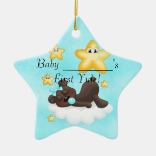 Baby första Yule prydnad Julgransprydnad Keramik
