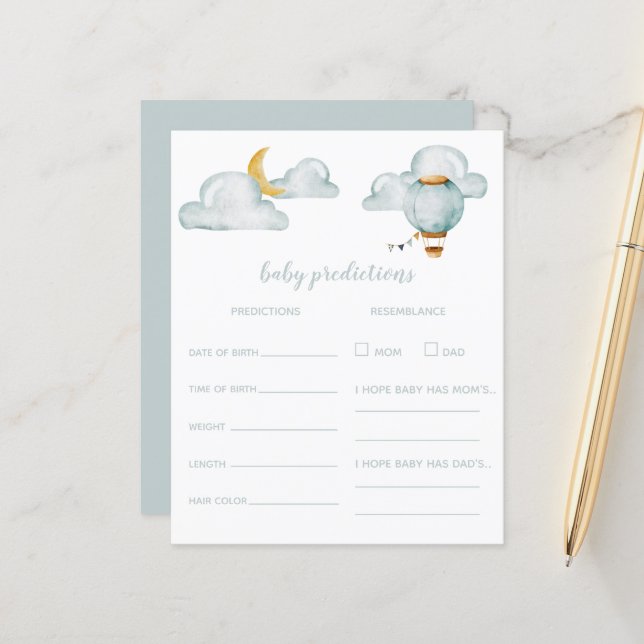 Baby-förutsägelse - Spelkort för babyskor (Fram/Back In Situ)