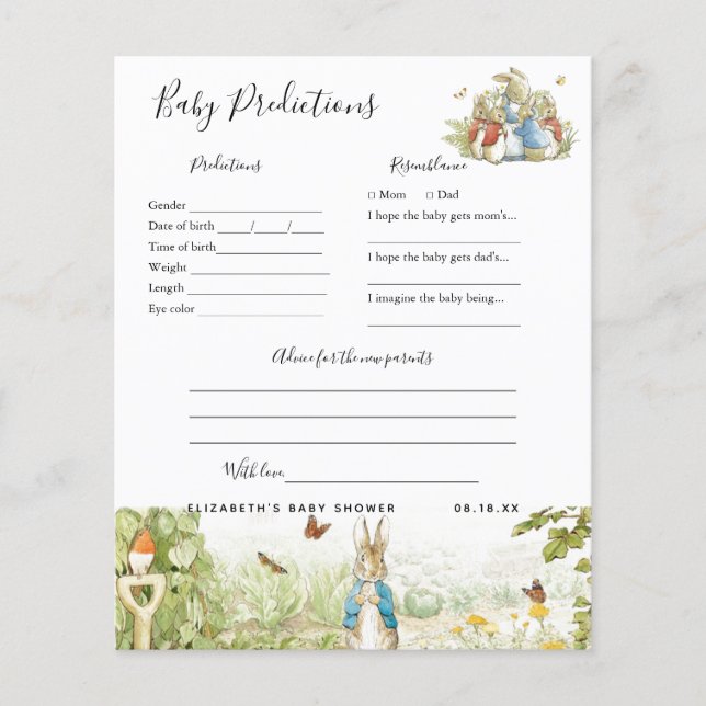 Baby-förutsägelser | Barnstödsspel (Framsida)