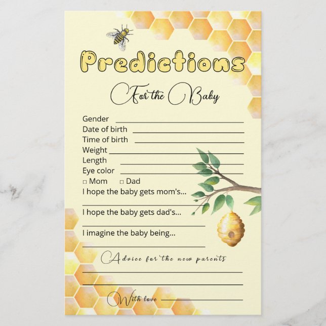 Baby-förutsägelser | Barnstödsspel (Framsida)