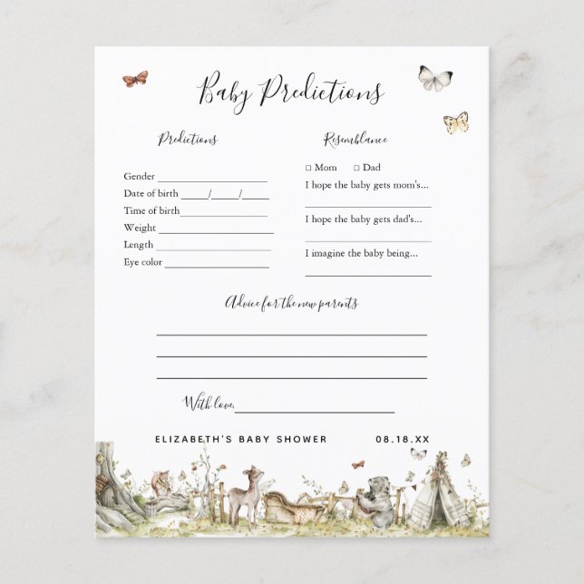 Baby-förutsägelser | Barnstödsspel (Framsida)