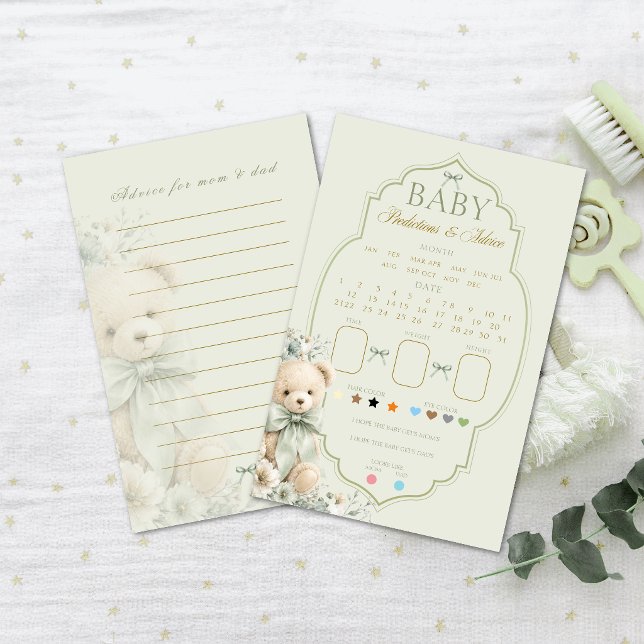Baby Förutsägelser och Råd Sage Grön Teddybjörn  (Skapare uppladdad)