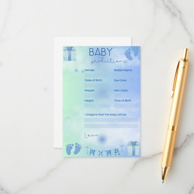 Baby-förutsägelser Tilläggskort (Fram/Back In Situ)