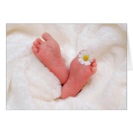 Baby-fot med Daisy Hälsningskort