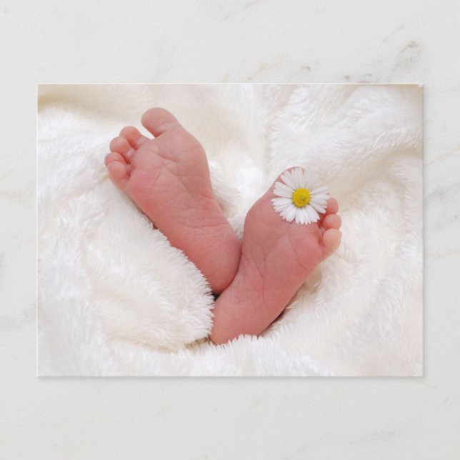Baby-fot med Daisy Vykort (Framsida)