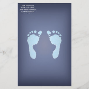 Baby-fotavtryck (Boy) Brevpapper