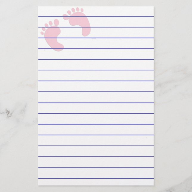 Baby-fotavtryck Brevpapper (Framsida)