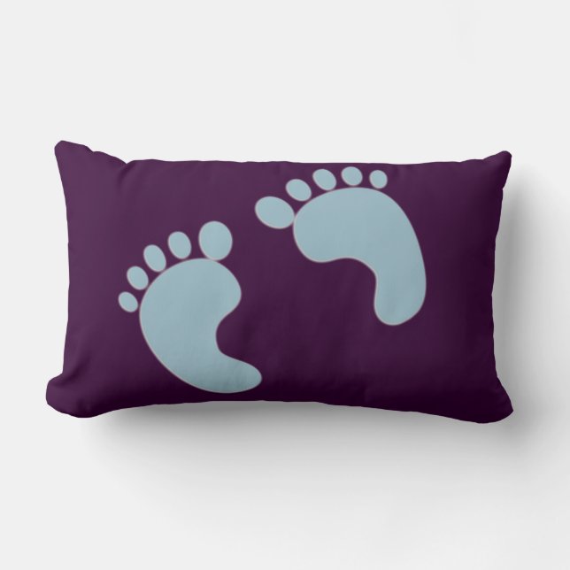 Baby-fotavtryck Lumbarkudde (Framsida)