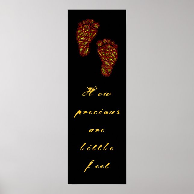 Baby-fotavtryck Poster (Framsidan)