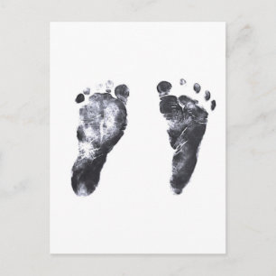 Baby-fotavtryck Vykort