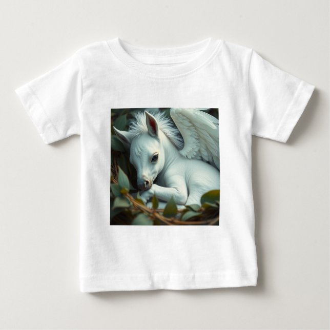 Baby Foto av det nyfödda Pegasus T Shirt (Framsida)