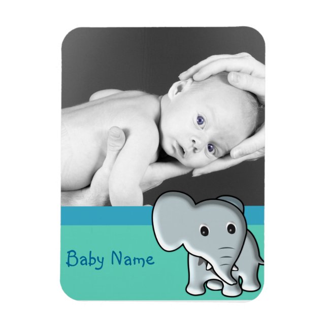 Baby-foto/ Elephant Magnet (Vertikal)