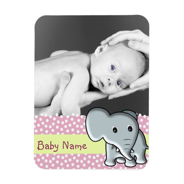 Baby-foto/ Elephant Magnet (Vertikal)