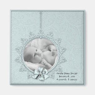 Baby Foto Födelse Tillkännagivande Magneter