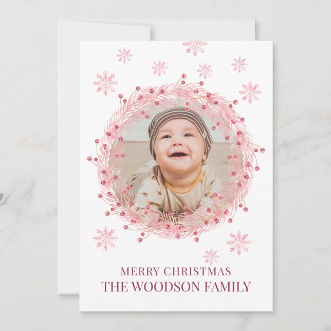 Baby Foto God Jul Julkort (Framsida)