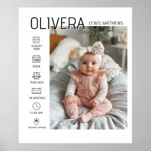 Baby Foto och statistik Poster
