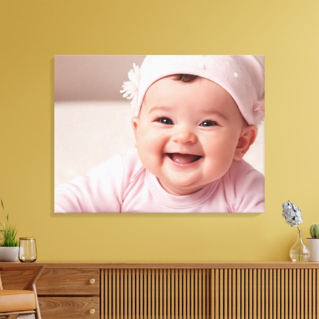 Baby fotoduk - Personlig barnkammardesign Canvastryck (Insitu (Vardagsrum))
