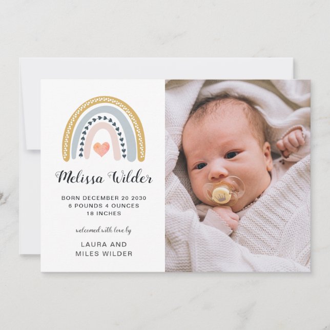 Baby Fotofödelsemeddelande (Framsida)