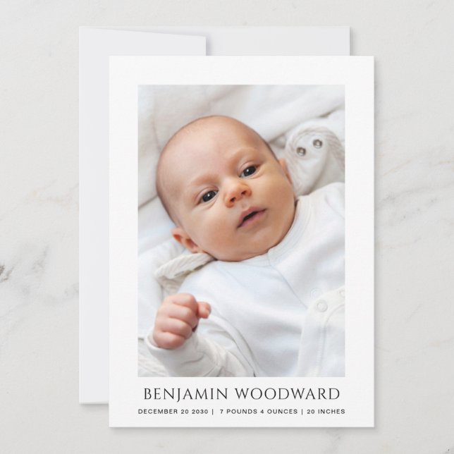 Baby Fotofödelsemeddelande (Framsida)