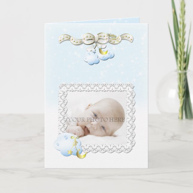 Baby-fotokort Meddelande (Framsida)