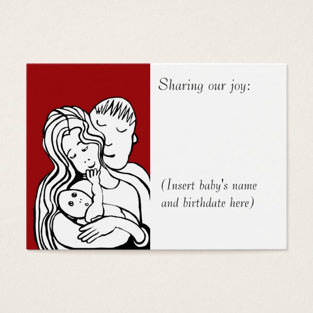 Baby-fotokort Visitkort (Framsidan)