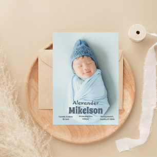 Baby Fotomodern födelse Meddelande