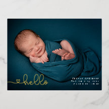 Baby Fotomodern hjärtkalligrafi