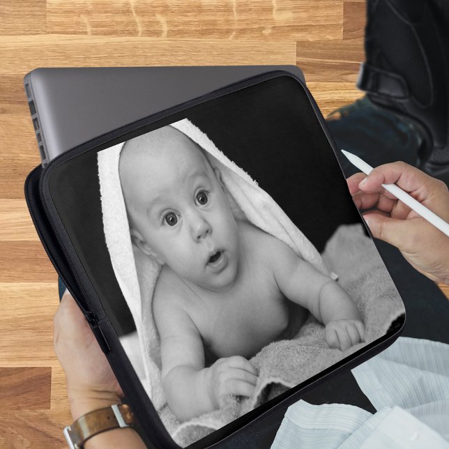 Baby fotot på ditt sätt Neoprene Laptop sleeve (Baby Photo It Your Way Neoprene Laptop Sleeve)