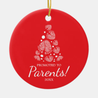 Baby fötter som formar Julgran,första julen Julgransprydnad Keramik