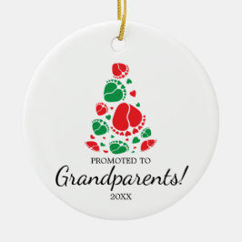 Baby fötter som formar Julgran, första julen Julgransprydnad Keramik