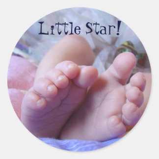Baby Fötter tå klistermärken Ny Baby Lilla Stjärna