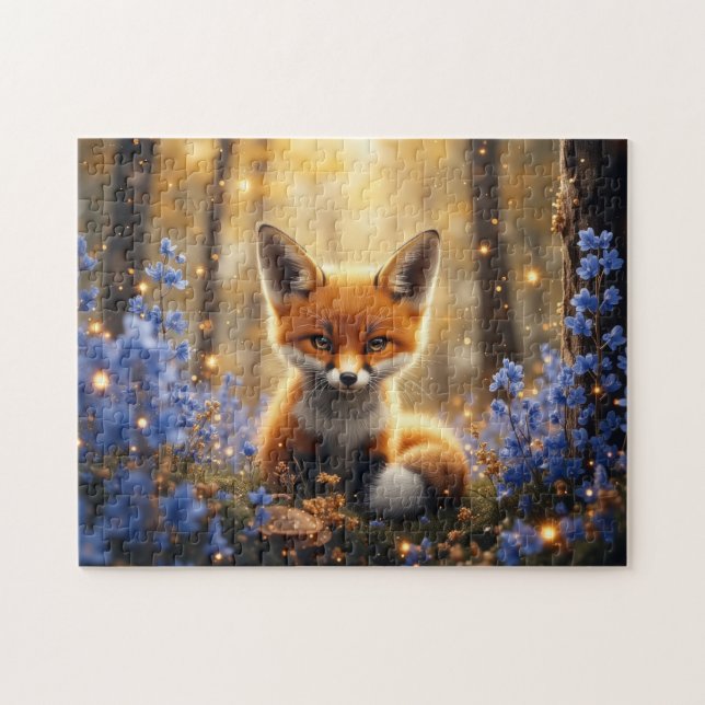 Baby fox in the lilacs pussel (Horisontell)