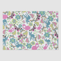 Baby Fox och presentsäck av blommor