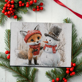 Baby Fox och Snögubbe