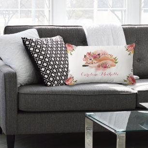 Baby Fox Rosa Blommigt Lumbarkudde