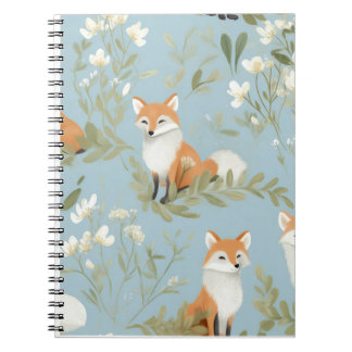 Baby Fox Skogsmarksmönster Söt Planner Anteckningsbok